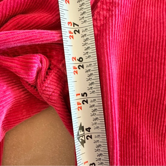 Anthropologie Pilcro The Yaya Pink Corduroy Mid-Rise Crop Flare Pants Womens 29 - Picture 12 of 14